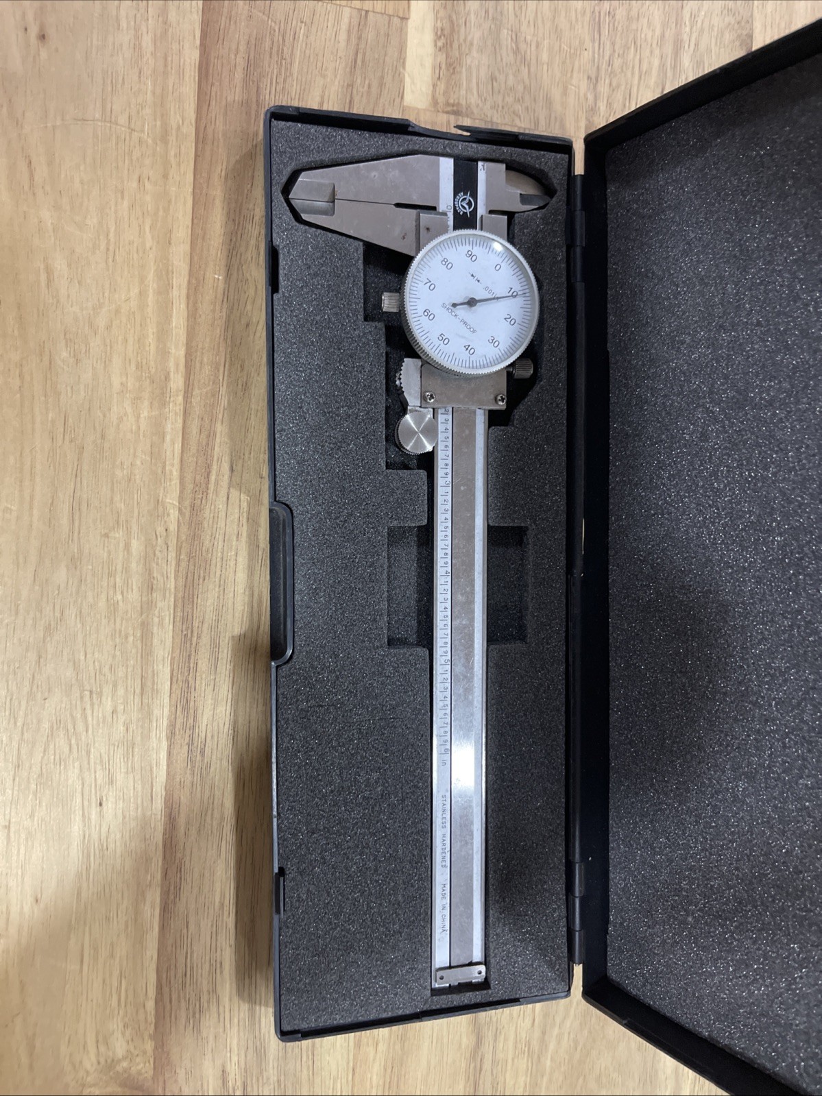 6” Dial Caliper Stainless Steel Precision Measuring Tool w/ Case – 0.001”