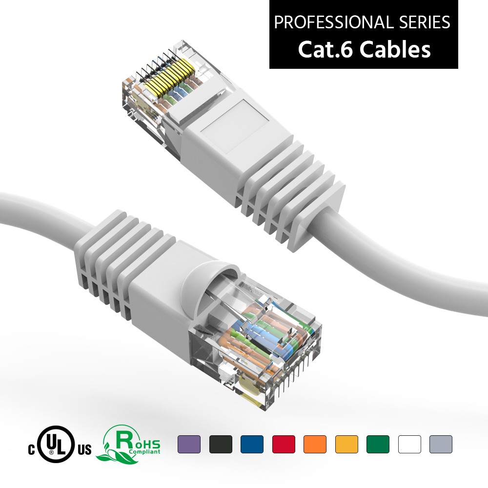 150Ft CAT6 UTP Ethernet Network Booted Cable White