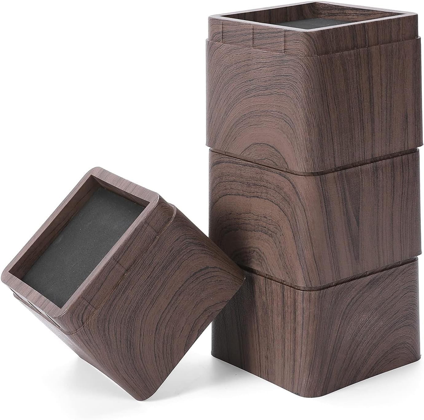 KEIBIKEIDI 3 Inch Stackable Wood Bed Risers Heavy Duty Furniture Risers ， Lif...