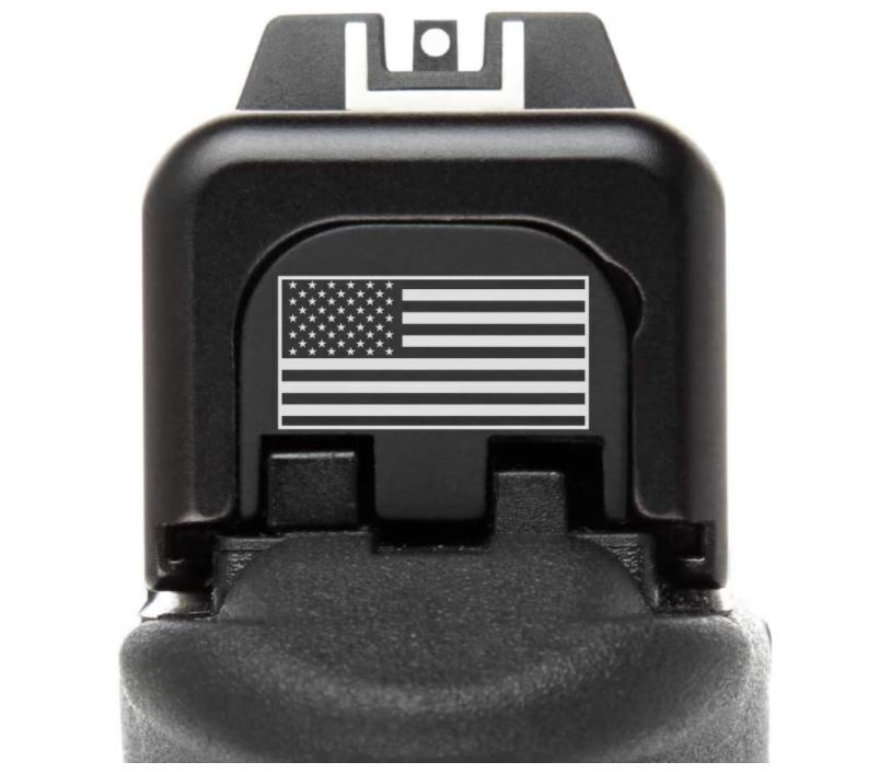GLOCK REAR SLIDE BACK COVER PLATE Models 19 17-45 Gen 1-5 Bastion Logo USA Flag