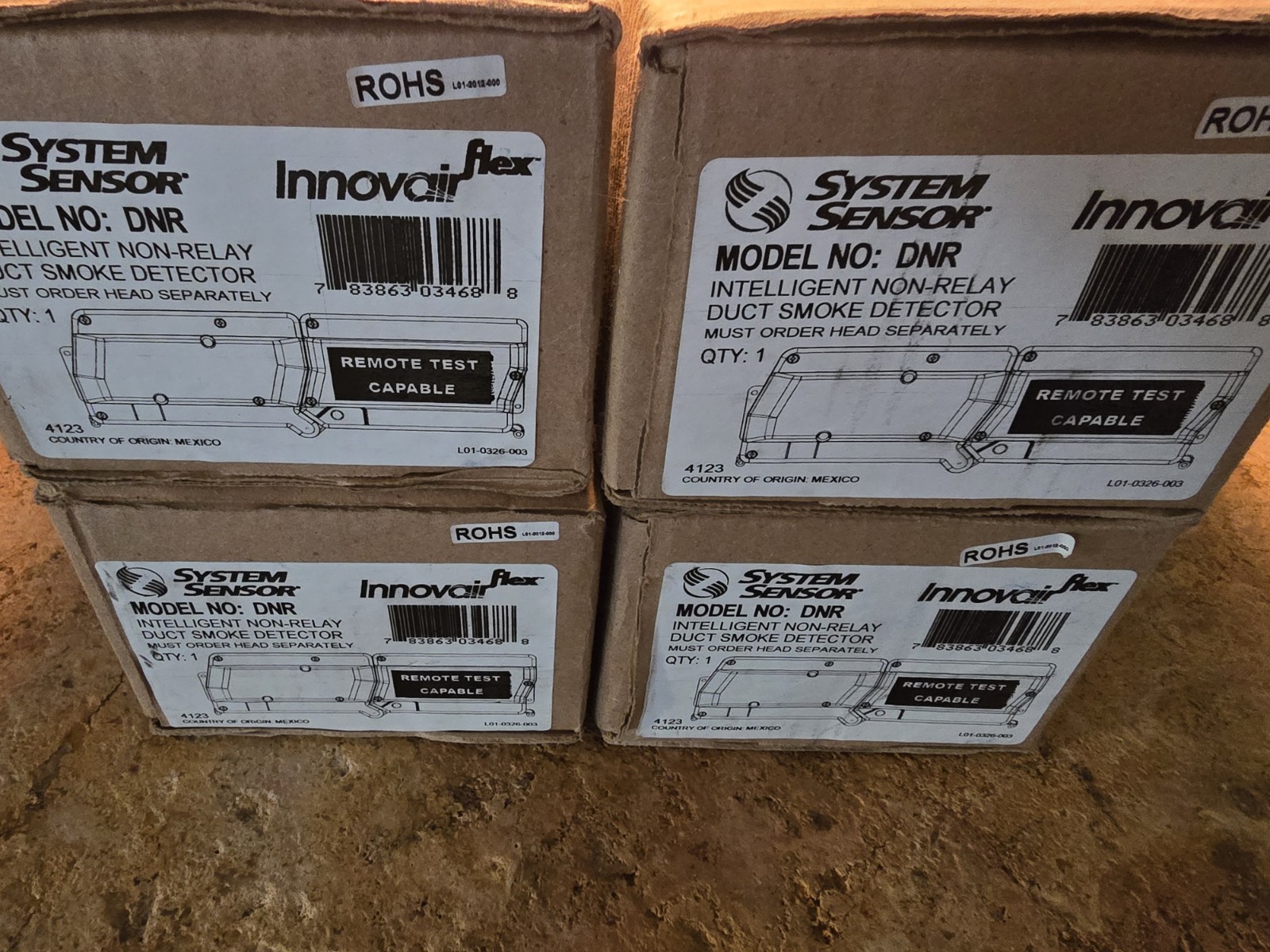 4X System Sensor DNR InnovairFlex Intelligent Non-Delay Duct Smoke Detector