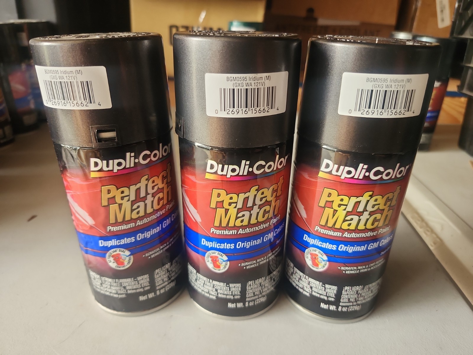Duplicolor BGM0595 (3-Pack), Aerosol Paint for GM WA121V, Metallic Iridium