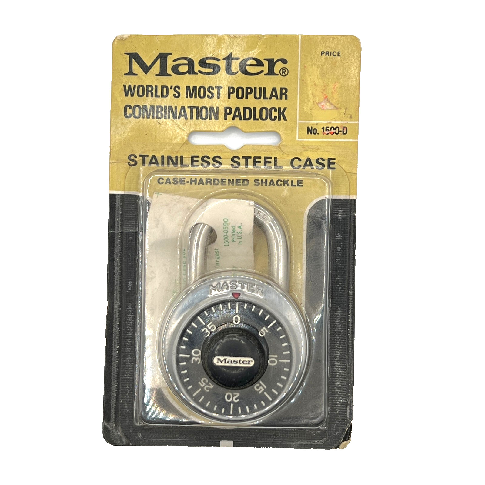 Master Combination Lock 1500-D Vintage Gym Padlock USA Unopened Original Package