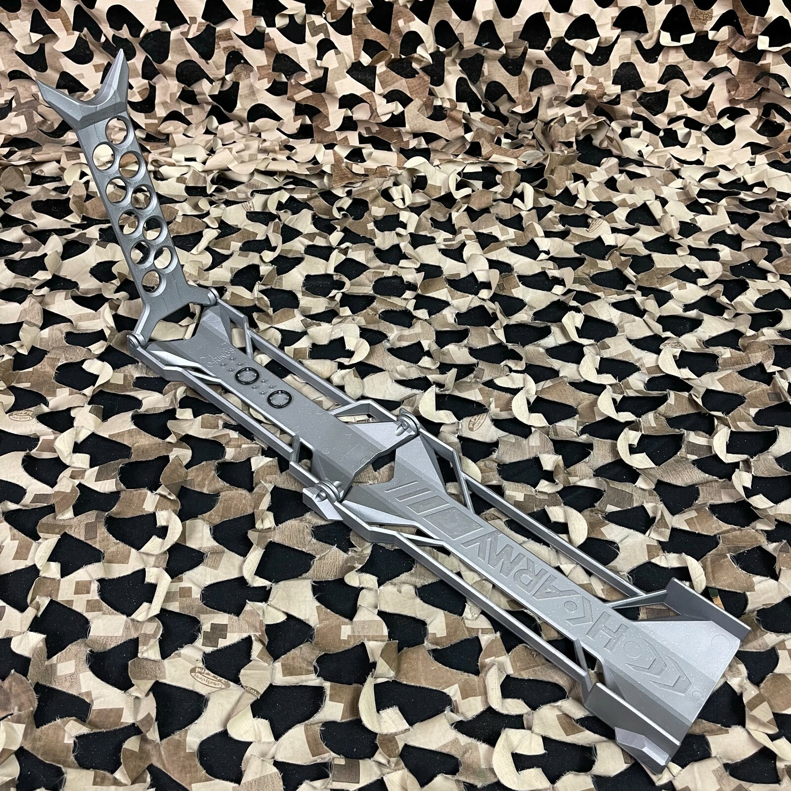 NEW HK Army Joint Folding Gun Stand - Silver