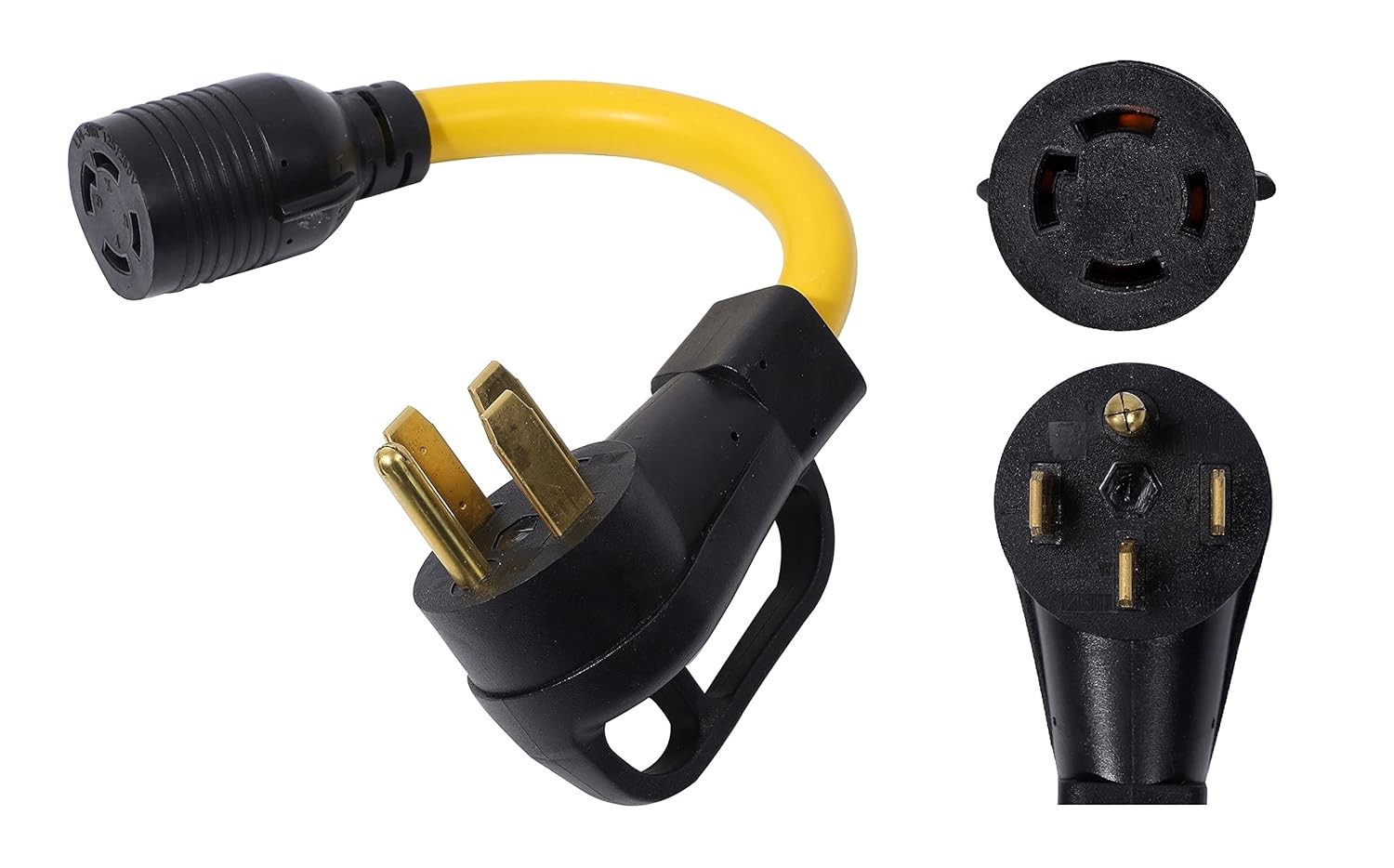 14-50P to L14-30R ETL Listed 120V/240V 50 Amp 4 Prong Male Plug to 4 Prong