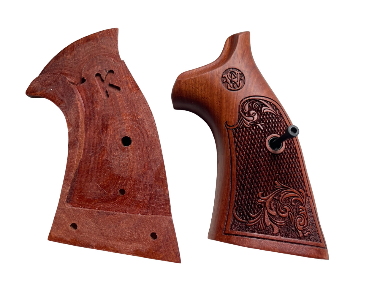 Handmade grips for S&W K/L Frame Square Butt Hard wood grips #KSQ08