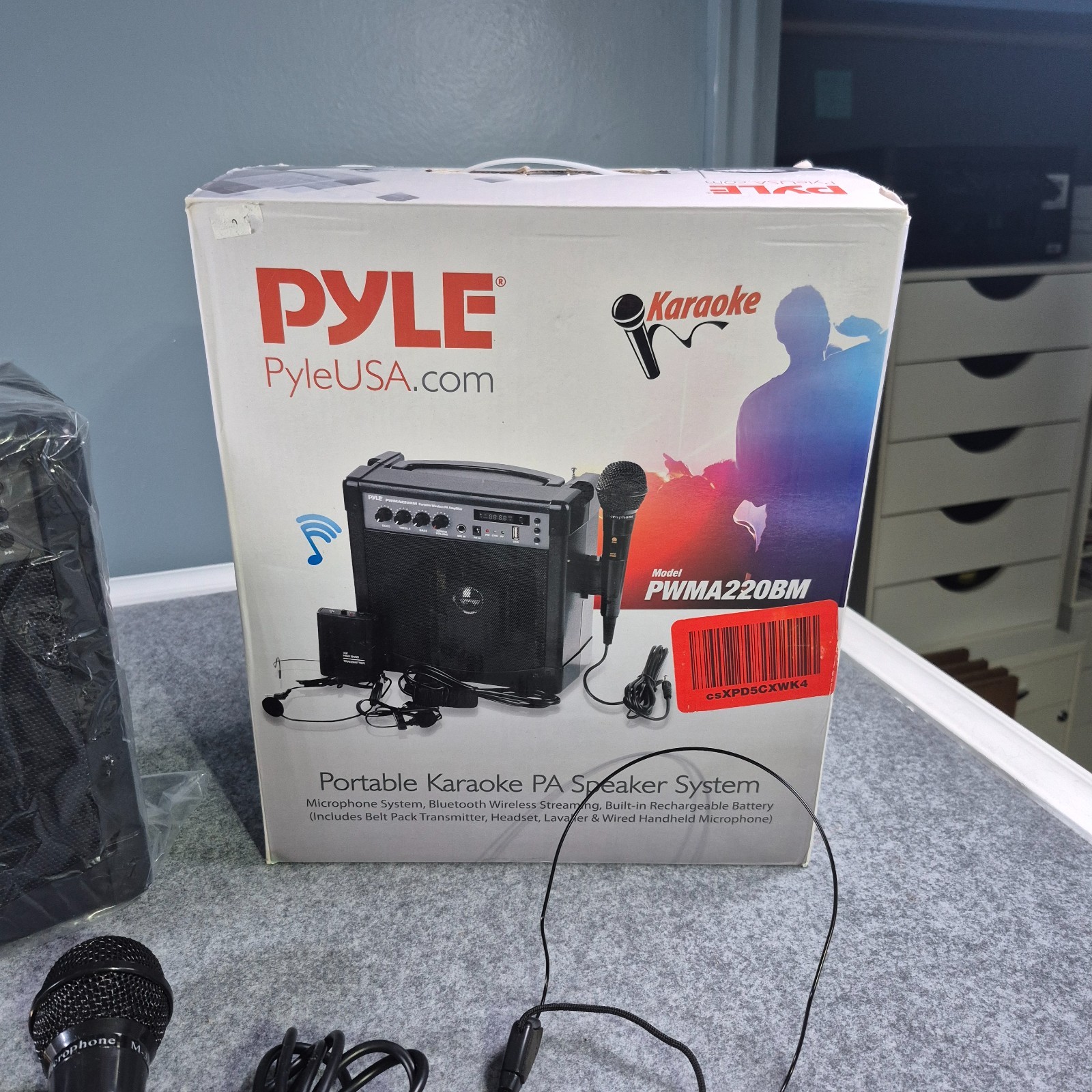 New PYLE PORTABLE KARAOKE PA SPEAKER SYSTEM Open Box