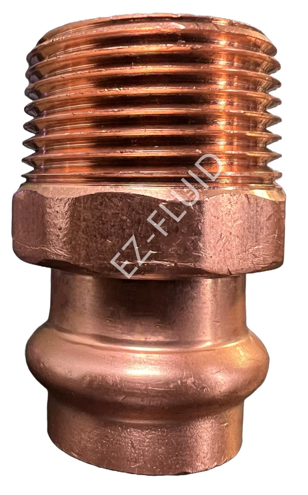 1 EZFLUID 3/4" Press x 1" MIP LF Copper Press Reducing Male Adapter,Pressure ...