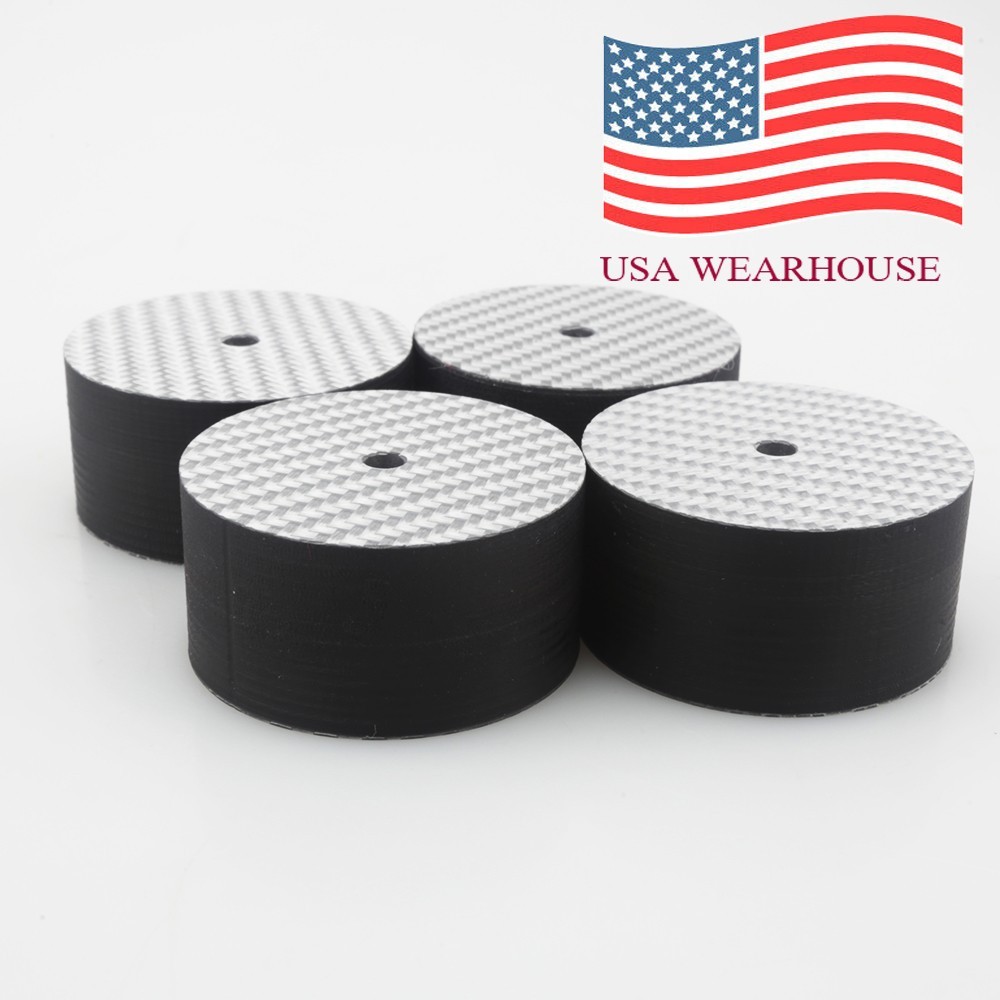 New 4PCS Carbon Fiber Speaker Isolation 40x20mm Spike Base Pad Shoe Feet Hifi CD