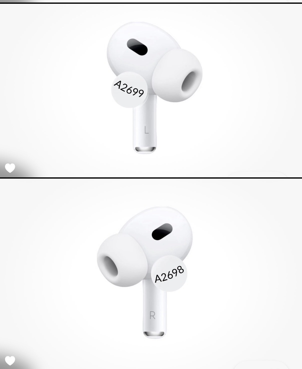 Apple AirPods Pro 2nd Gen Replacement Earbud RIGHT A2698 LEFT A2699 Genuine Only