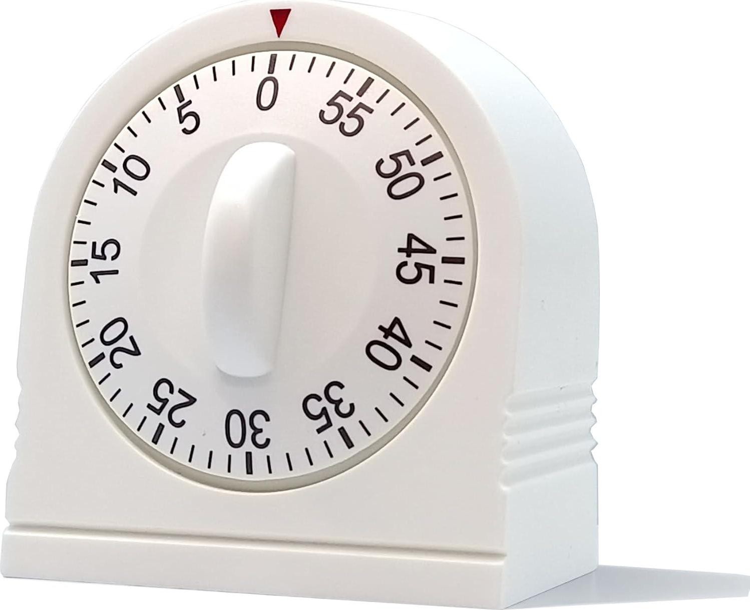 60 Minute Wind Up Timer Visual Mechanical Timer with Loud Alarm Manual Countdown