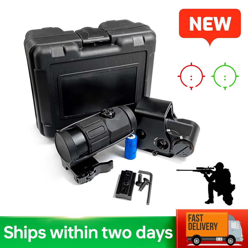 558 G45 Holographic Reflex Sight Scope with G45 5X Magnifier Combo US COPY