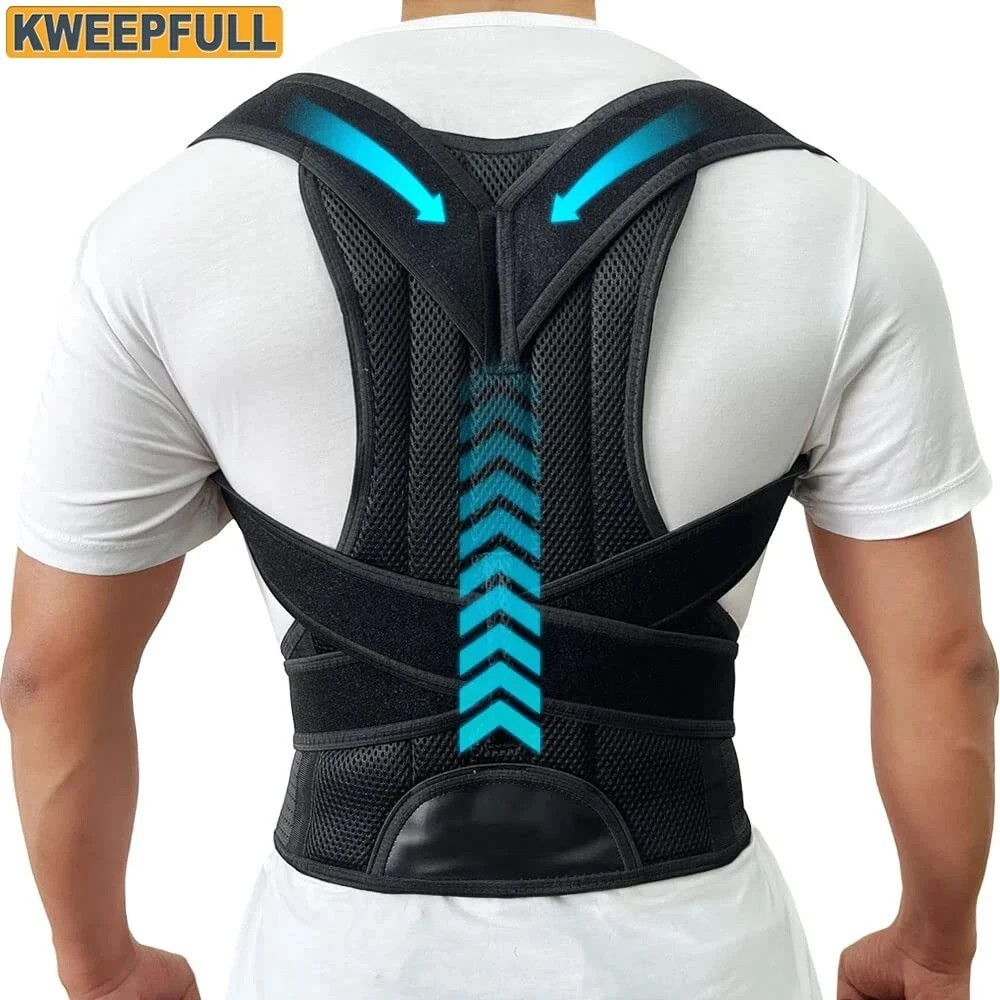 Adjustable Posture Corrector Back Brace for Men & Women Lumbar Support Belt