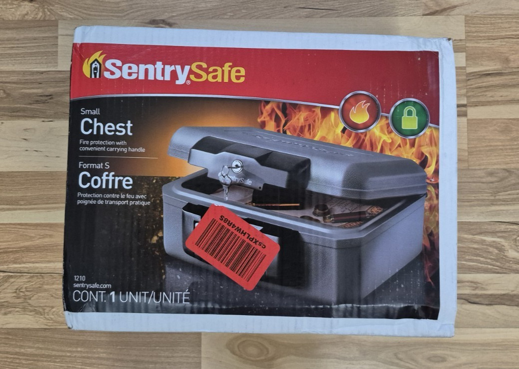 SentrySafe Small Chest Fire Protection W/ Convinient Carrying Handle Model 1210