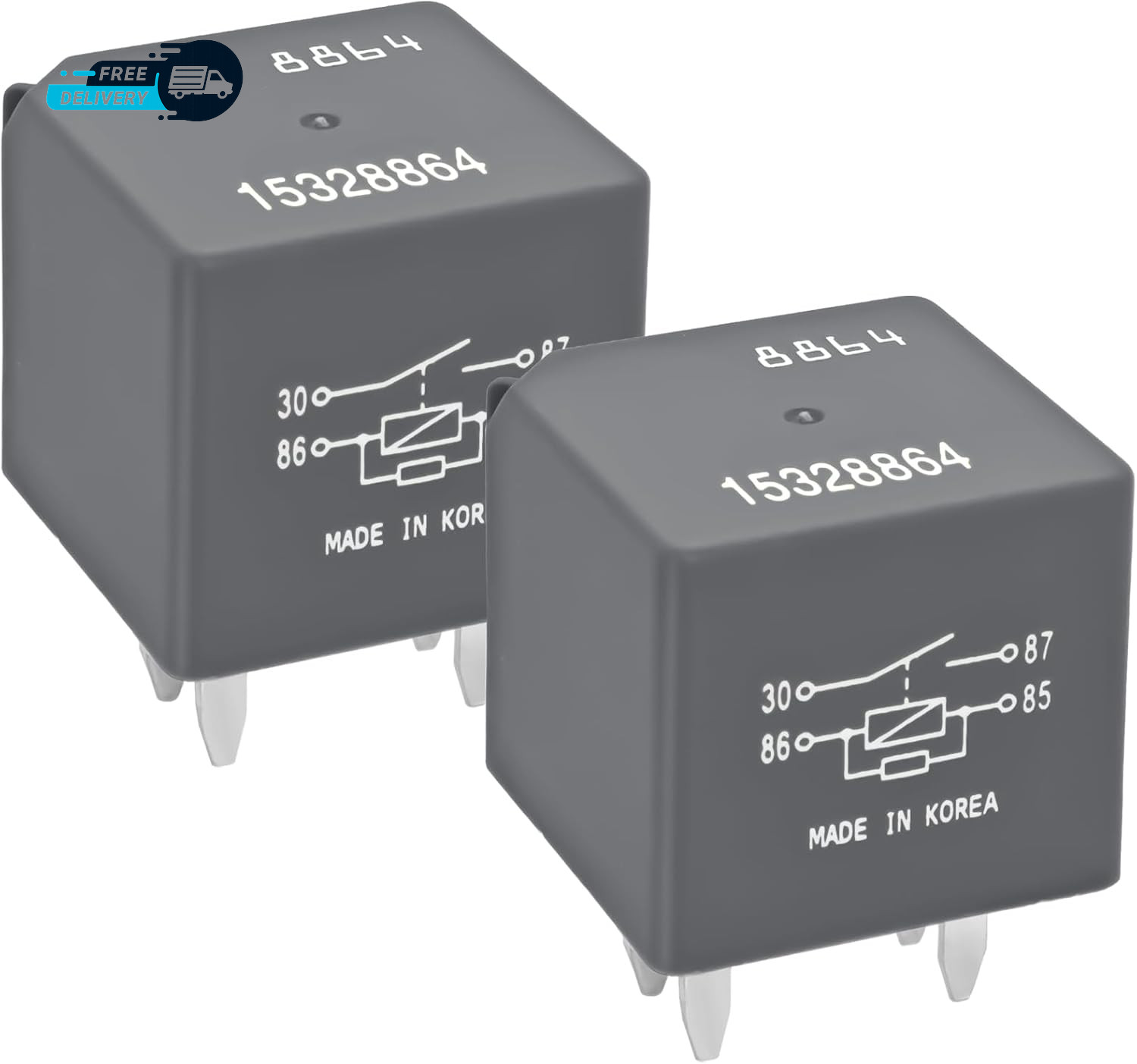 Automotive Relay 15328864 (Pack of 2) D1741C 12V 40A 4-Pin SPDT Automotive Relay