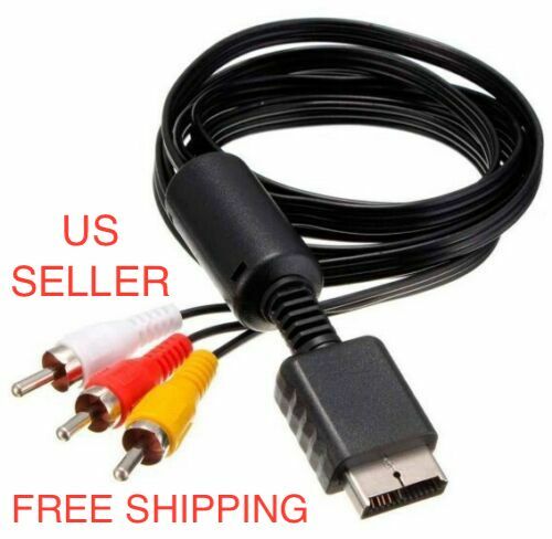 PLAYSTATION  3 PS1 PS2 PS3 RCA Composite AUDIO VIDEO AV CABLE 6FT