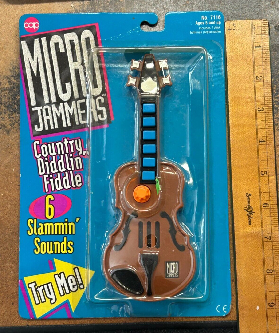 NEW SEALED NIB 1995 CAP Toys MICRO JAMMERS Country Diddlin' FIDDLE violin toy