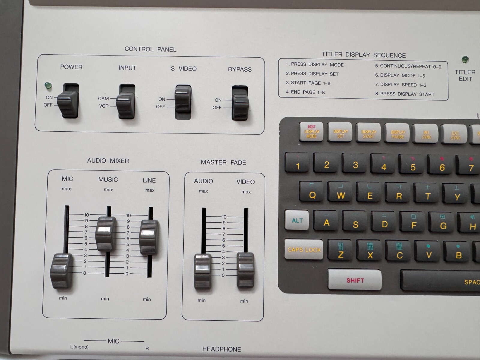 SIMA Video Studio 500 Stereo Video Titler & Processor Audio Mixer (#395680)