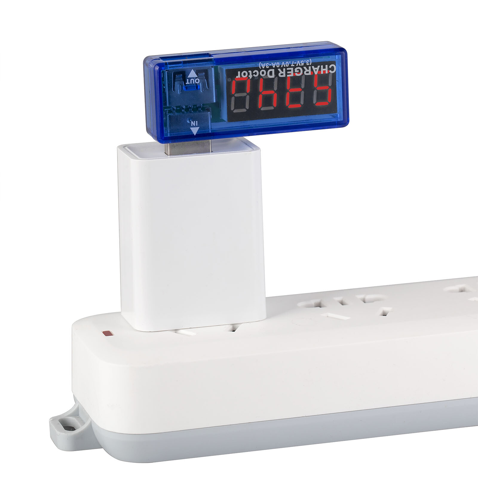 USB Voltmeter DC 3V to 7.5V Battery Power Reader Angled Voltage Amperage Meter