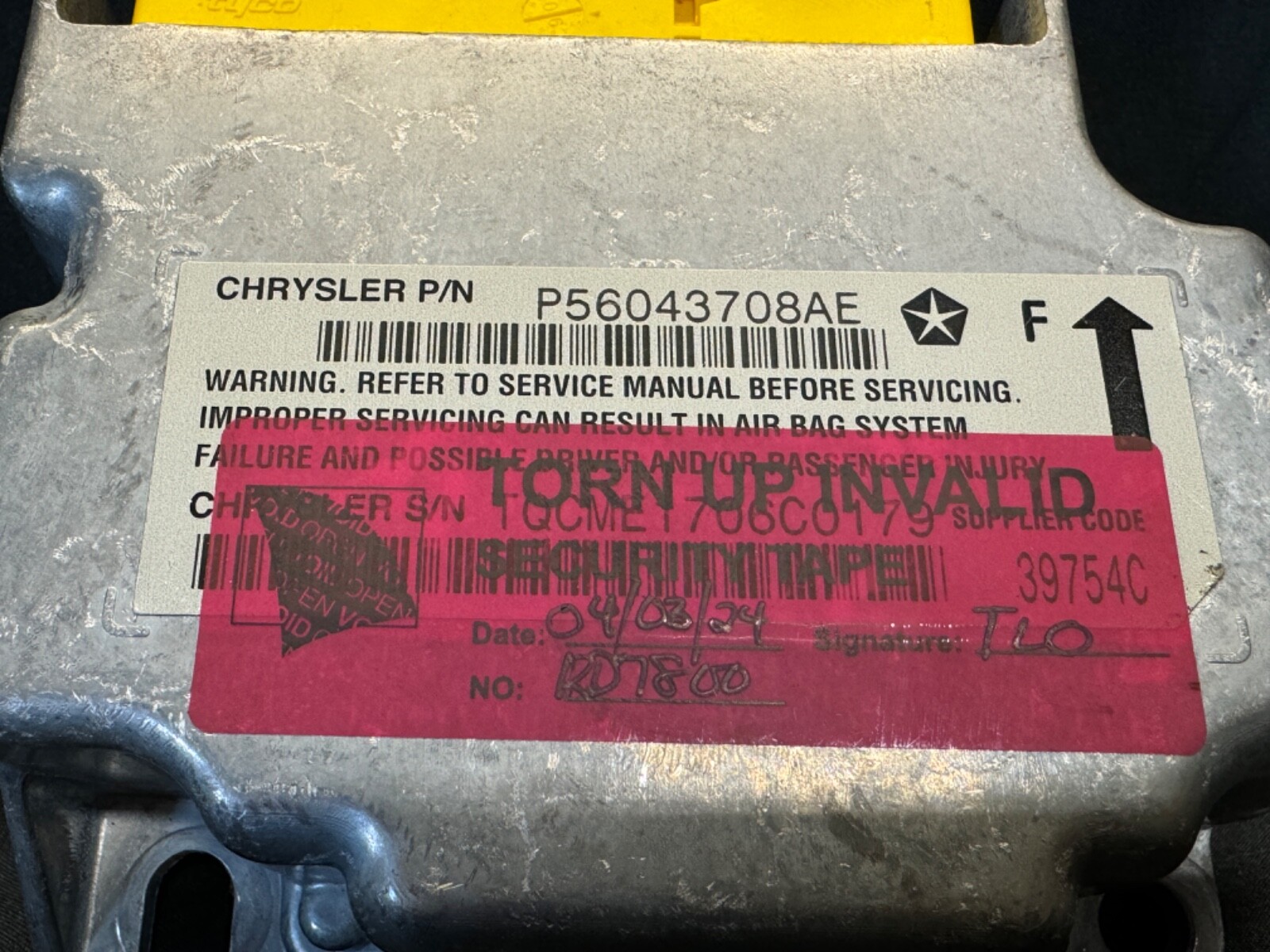 Occupant Restraint Module 56043708AE
