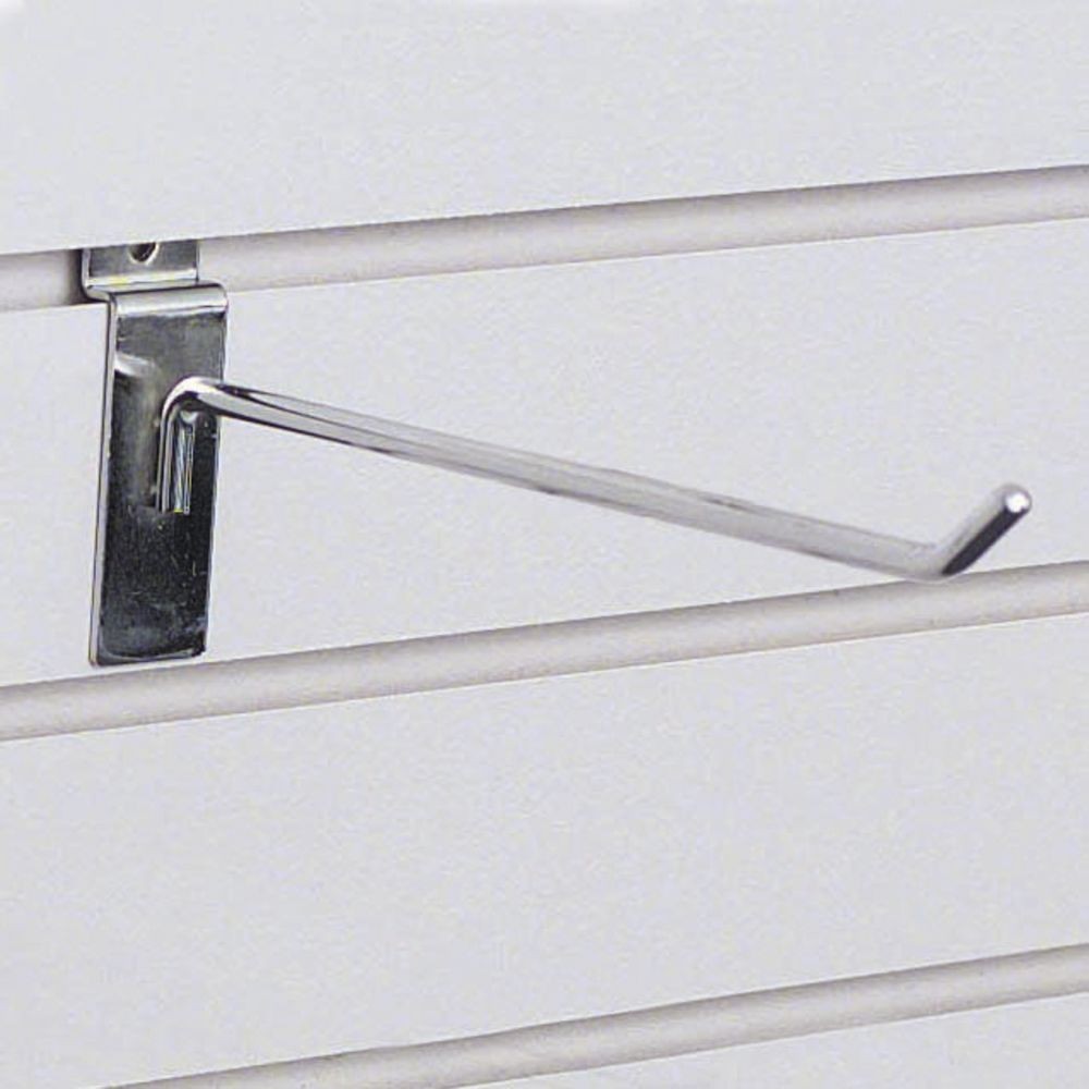 8" Chrome Slatwall Hook
