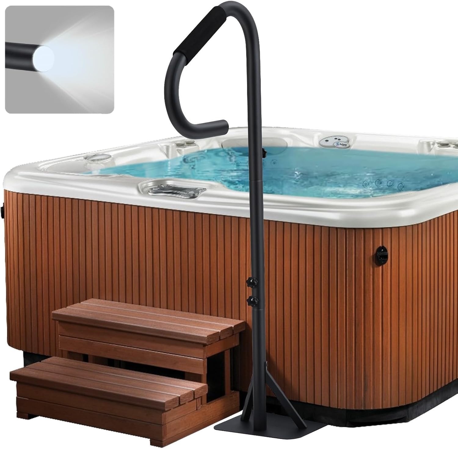 Hot Tub Handrail Spa Side Handrail 35-57" Adjustable Height Grab Rail 600lbs
