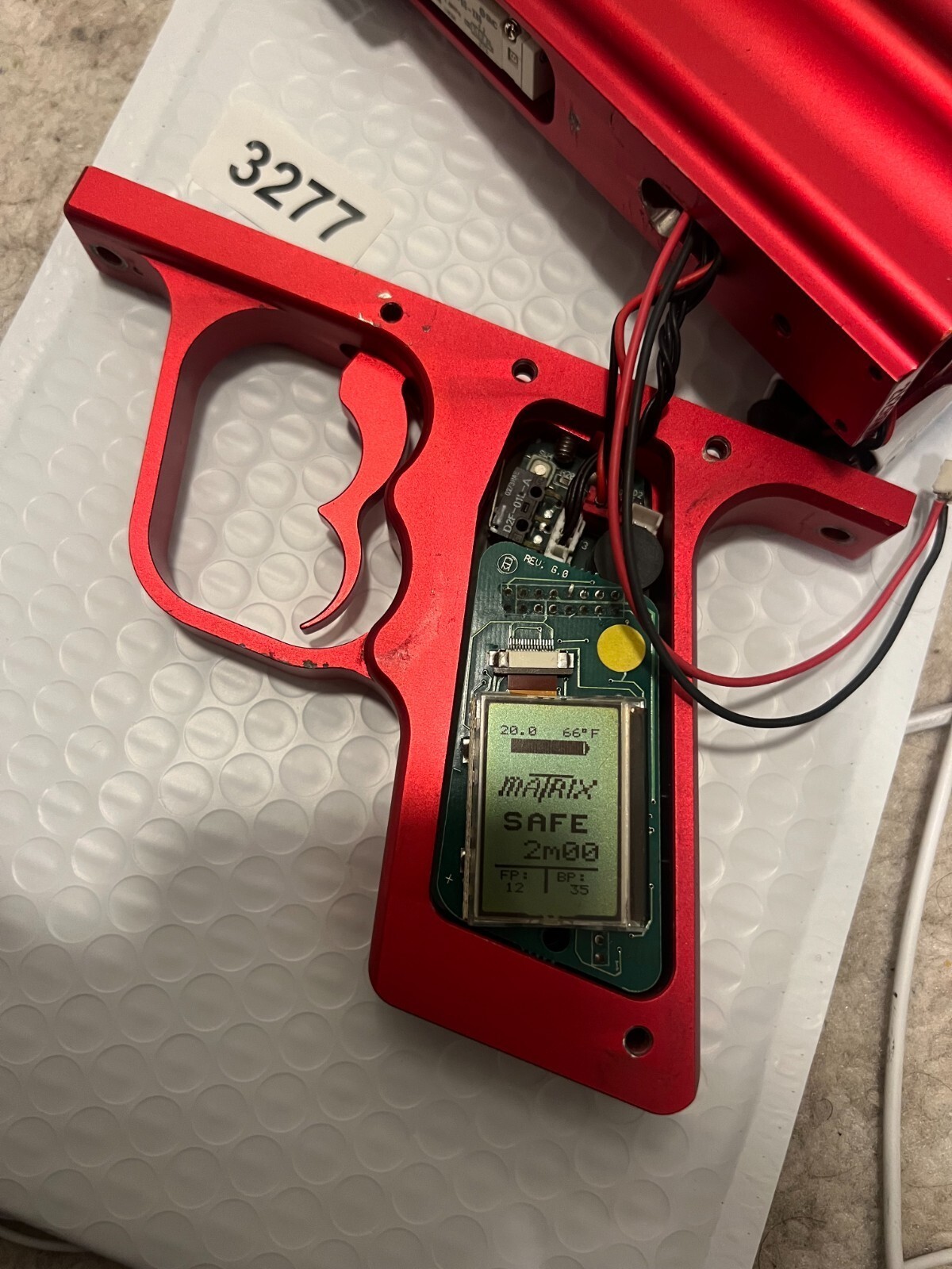 Dye Dm3 Red Paintball Marker Frame with Working Board