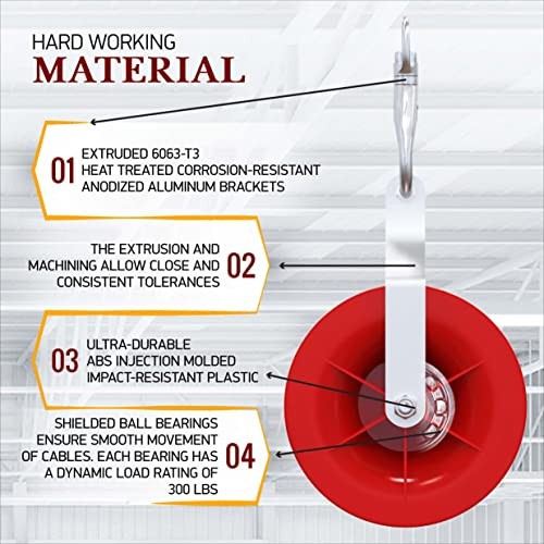Pulling Pal - Low Voltage & Network Cable Installation Pulley. The Best 2 Pack