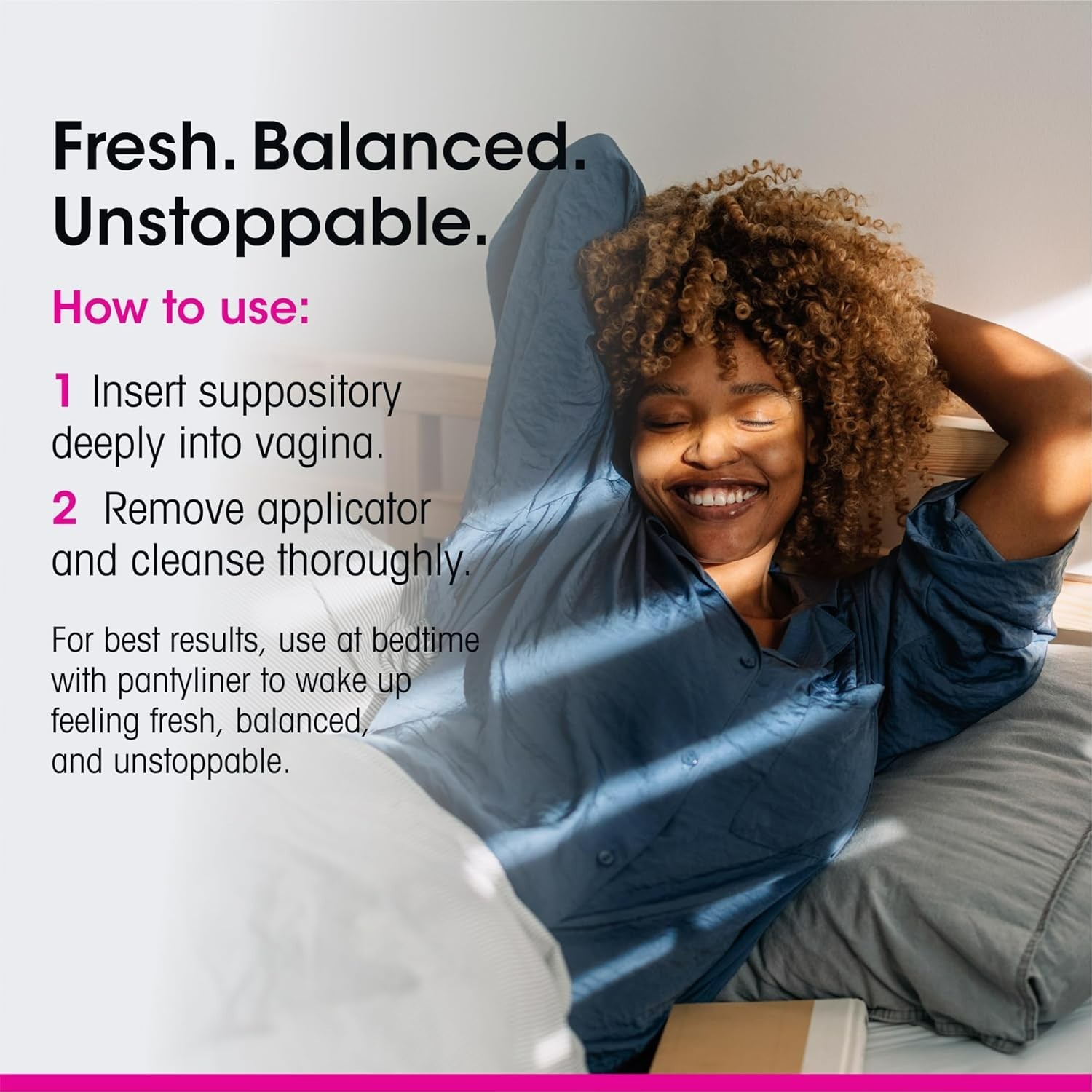 15 Count pH Balanced Vaginal Suppositories for Odor Protection & Freshness