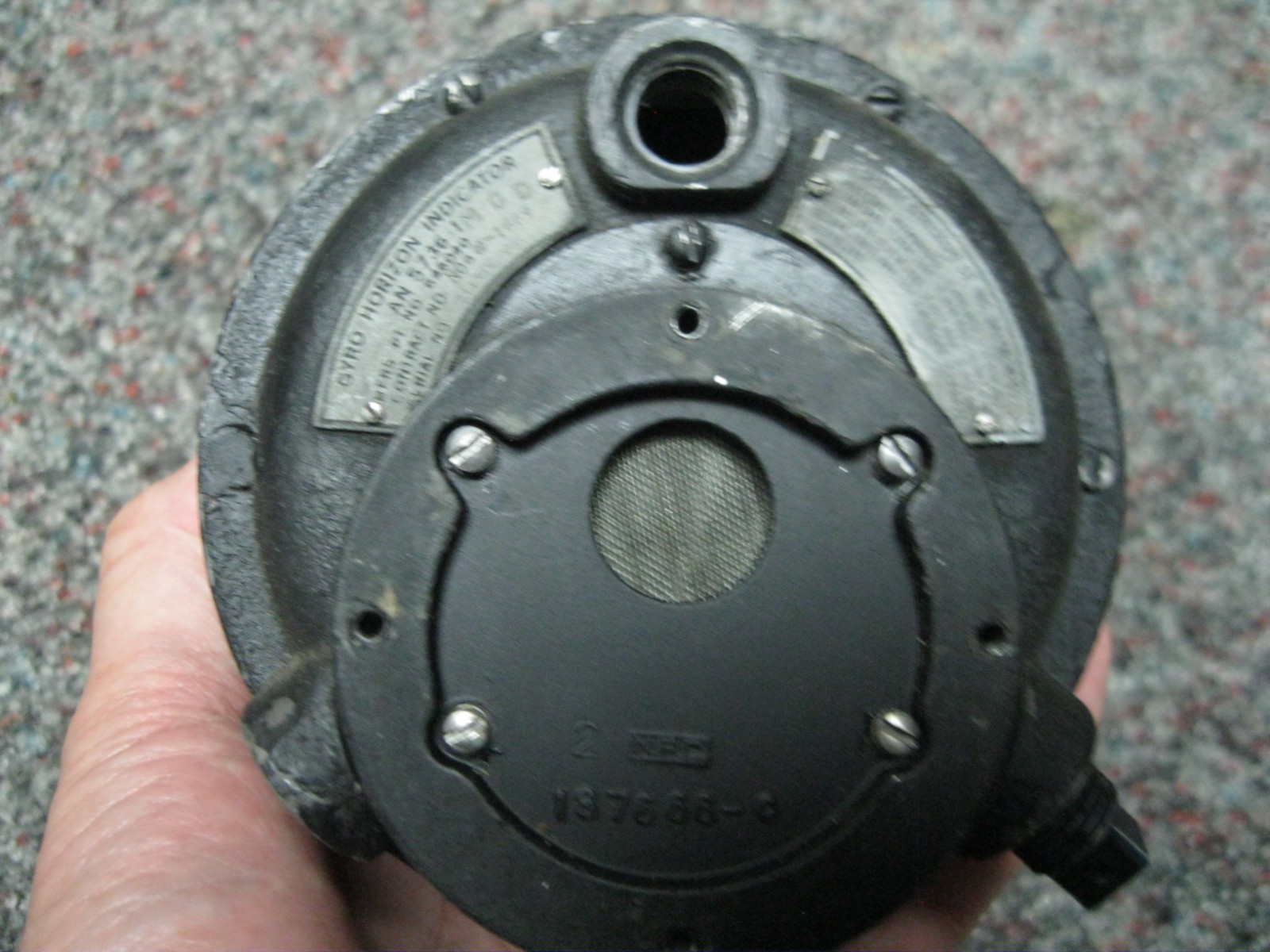 VINTAGE Sperry Gyro Horizon indicator AN5736-1 Untested (missing lock)