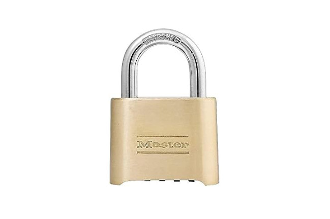 Master Lock Resettable Combination Padlock 2" wide Brass 175D