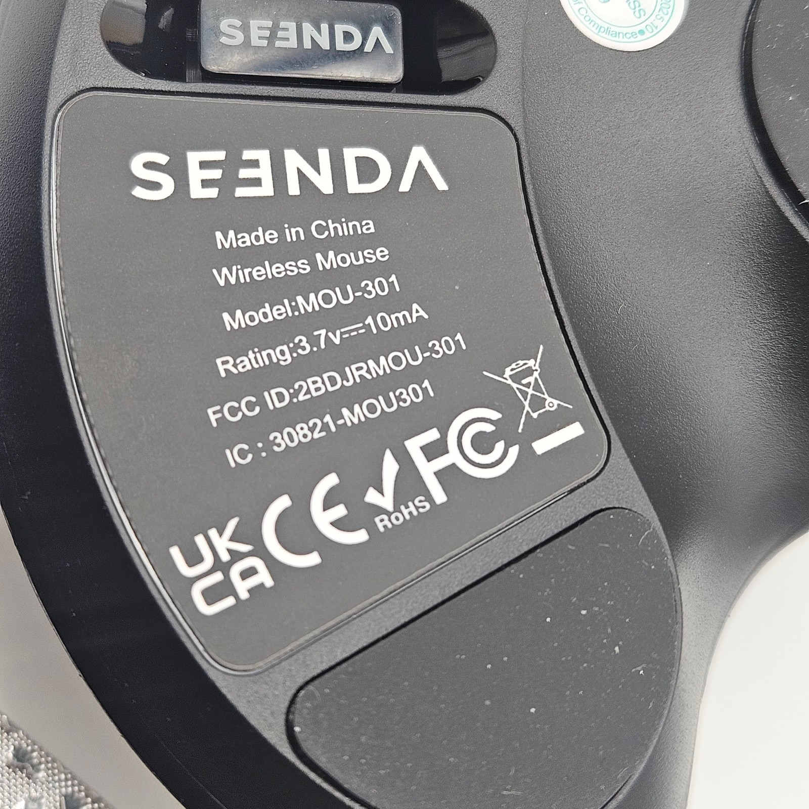 Seenda Wireless Trackball Mouse Bluetooth USB Ergonomic Rechargeable BLACK