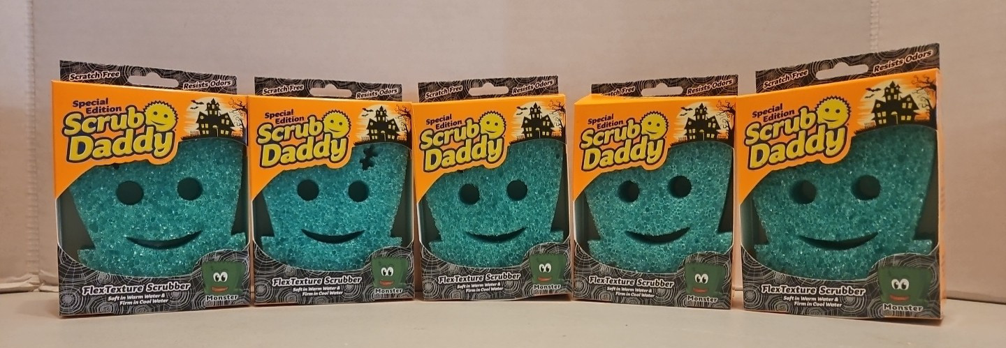 Scrub Daddy Green Monster Flex Texture Scrubber - Lot Of 5 - New