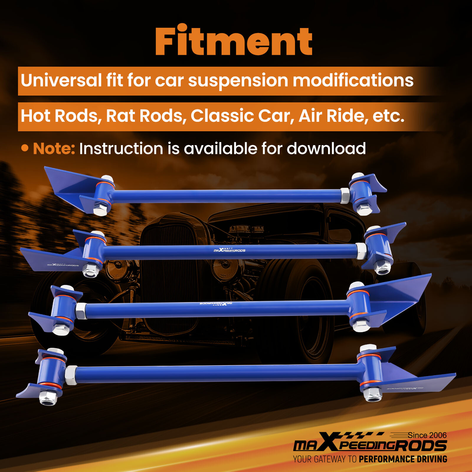 Rear Triangulated 4 Link Kit For Chevrolet S10 1994-2004 Welded Brackets