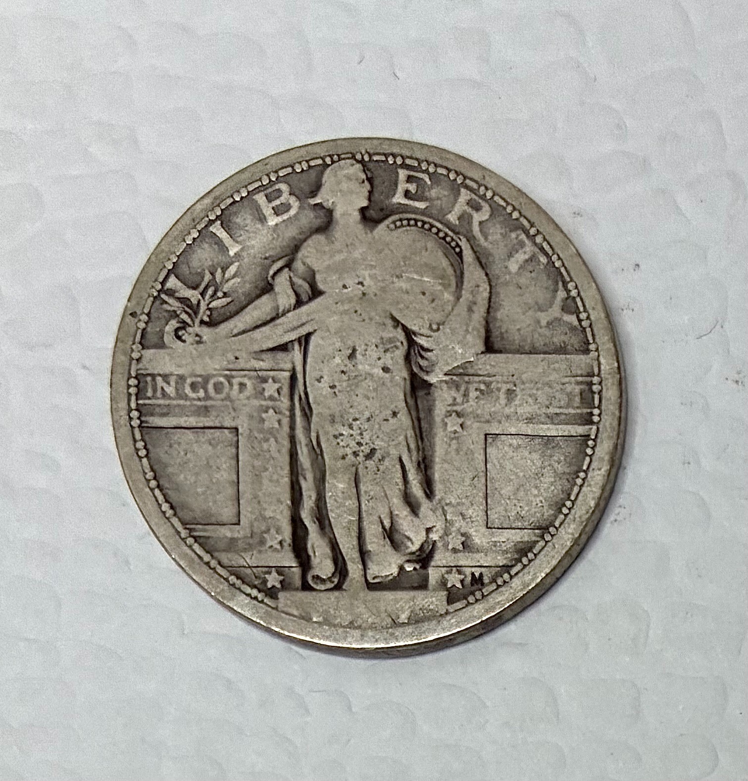 1917 Type 1 Standing Liberty Quarter, VG Details, Cleaned Better Date!