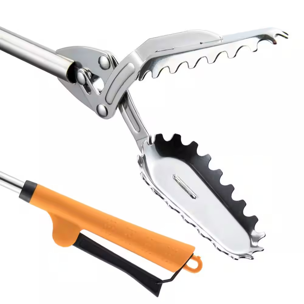 40 In. Heavy Duty Stainless Steel Grabber Reacher Tool for Trash Pickup BBQ Fire