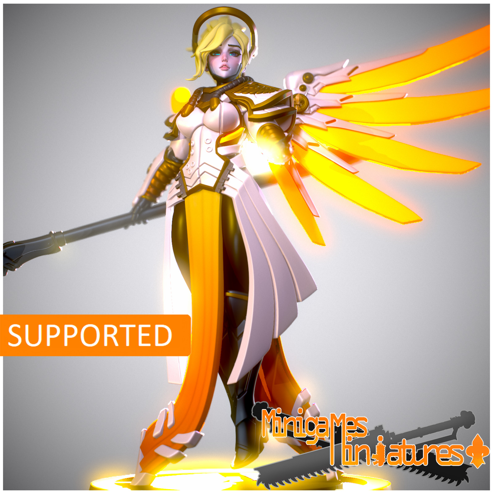 Space Nuns Sister Mercy miniature by Minigames Miniatures. 28-32mm print