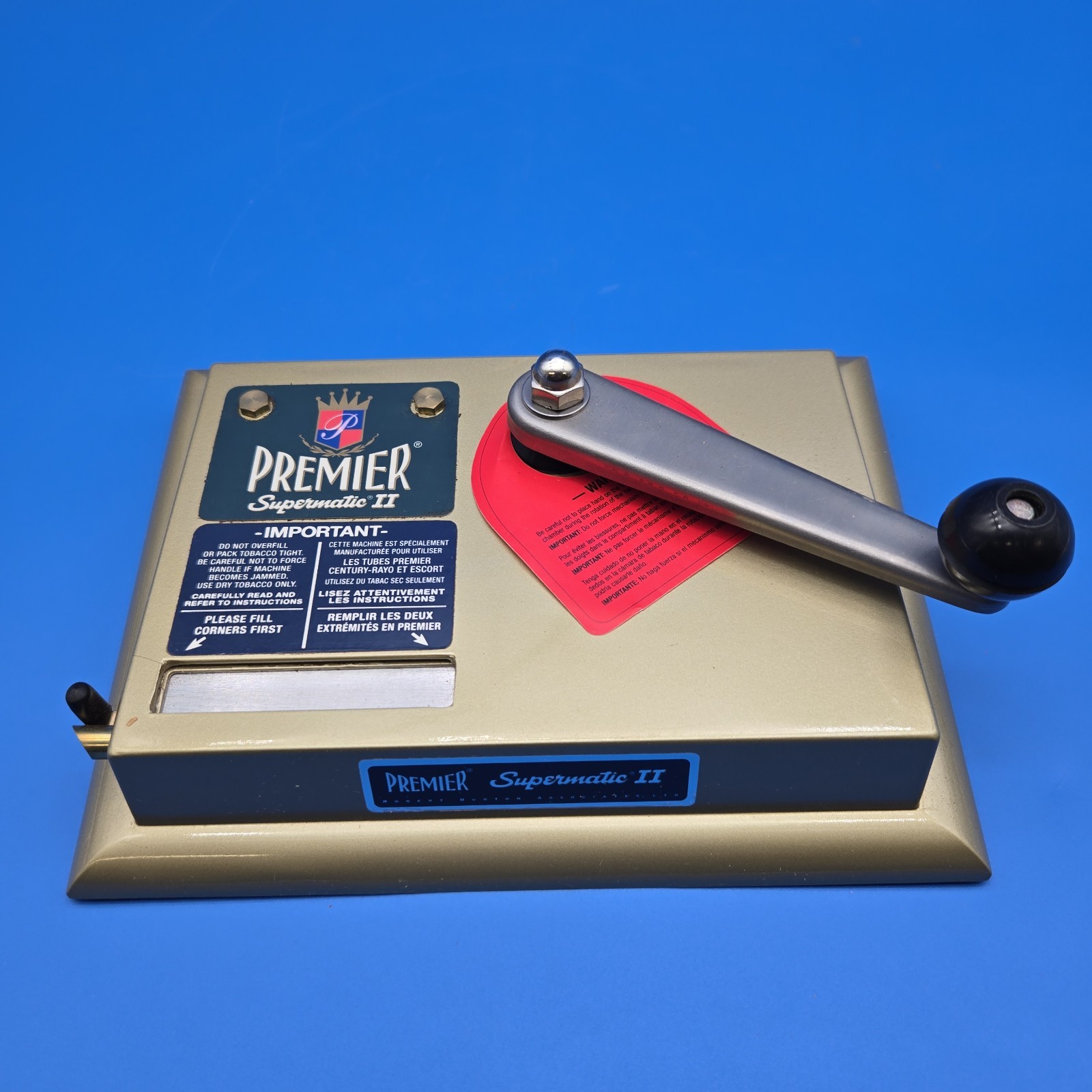 Premier Supermatic II Manual Cigarette Rolling Injector Machine Heavy Duty