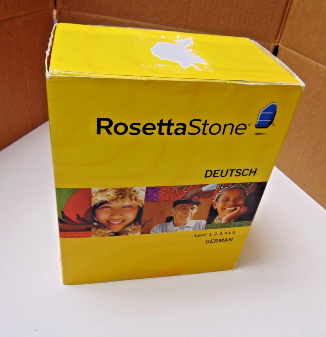 Rosetta Stone German Deutsch Version Level 1-5 CD Audio Disc Headset Slipcase
