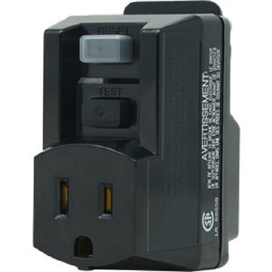 (2)-Yellow Jacket 15A 120V GFCI Portable Electrical Plug-In Adapter 2762