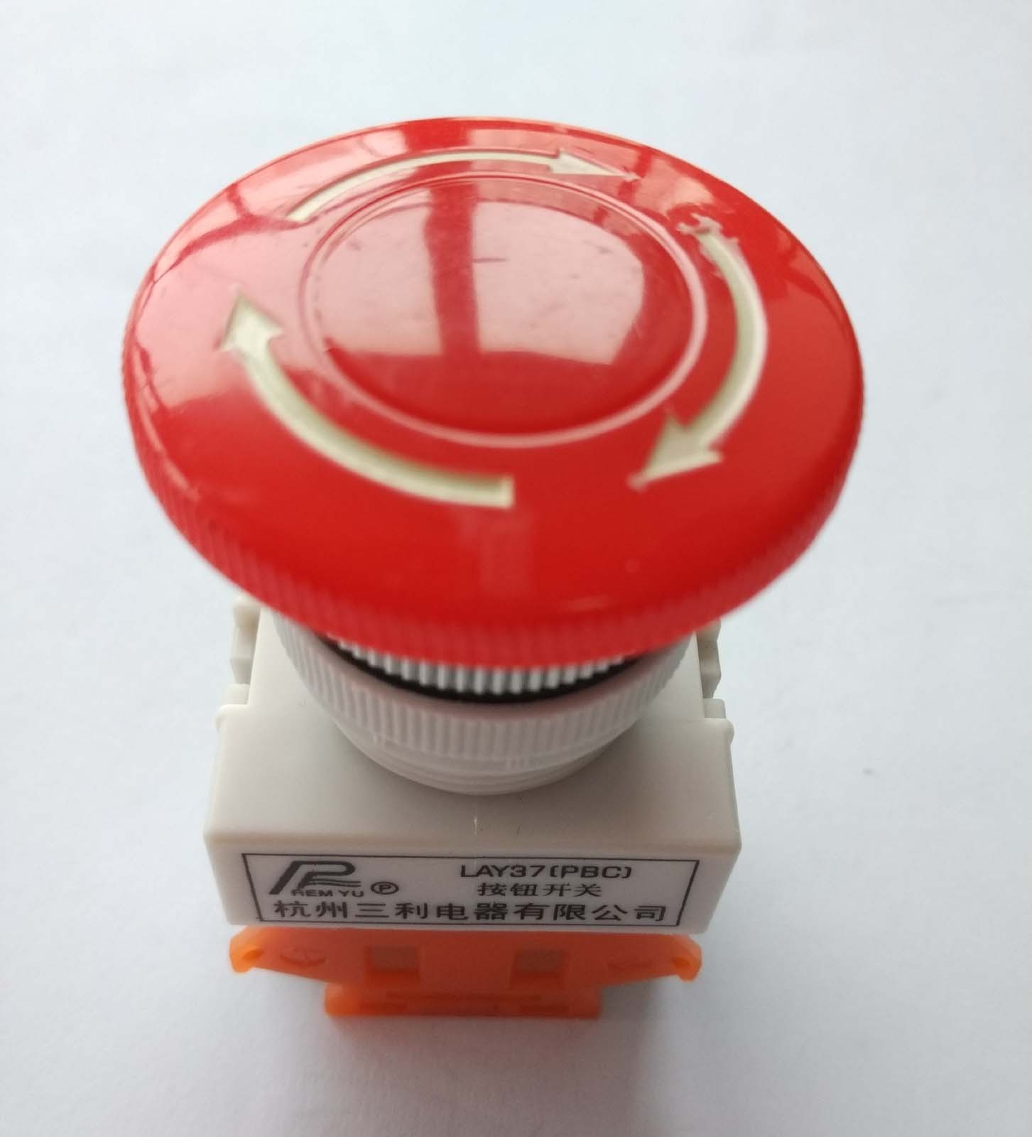 2pcs CNC Red Rotary Emergency Stop Mushroom Pushbutton Switch Free shipping