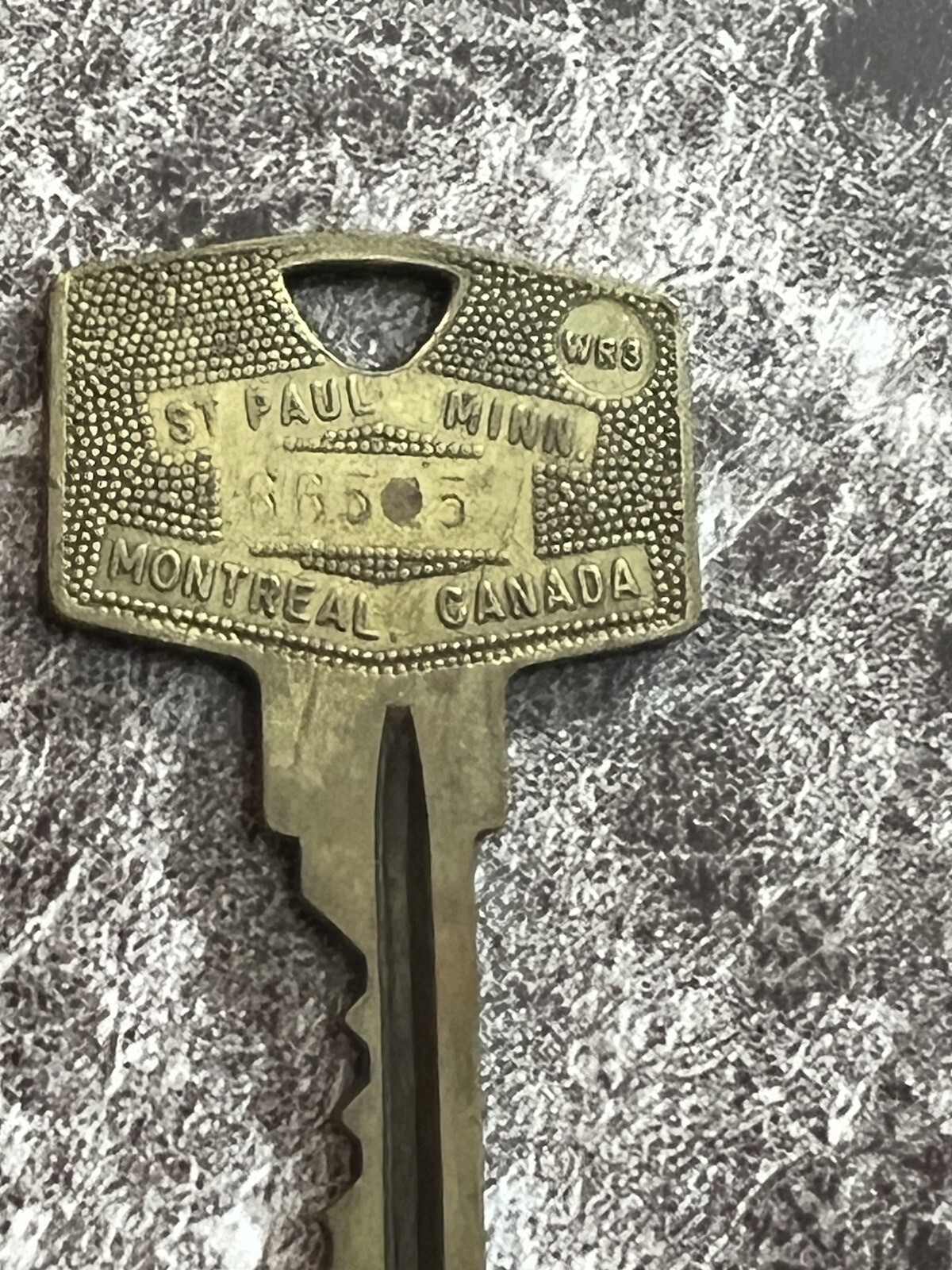 Vintage 80’s Rectangular Shape Key Collectors Crafters Odd Shaped Key