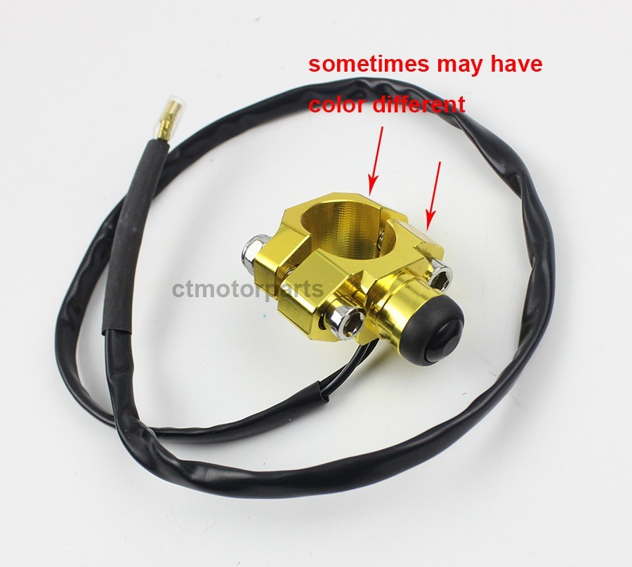 7/8" Gold CNC Stop Kill Switch For KTM Honda Kawasaki Yamaha Pit Dirt Bike Moto