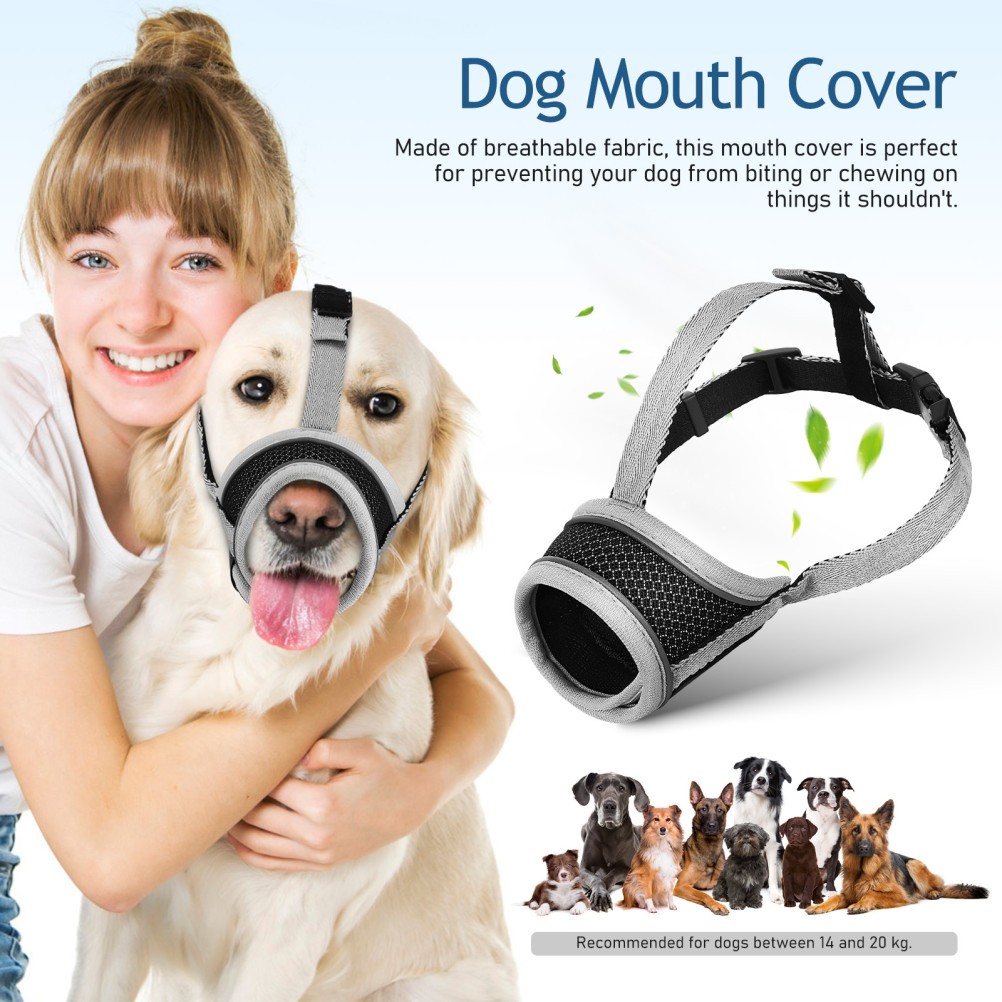 Dog Muzzles for Large Dogs Chihuahua Biting Mouth Guard Pet Cover Bark Stopper