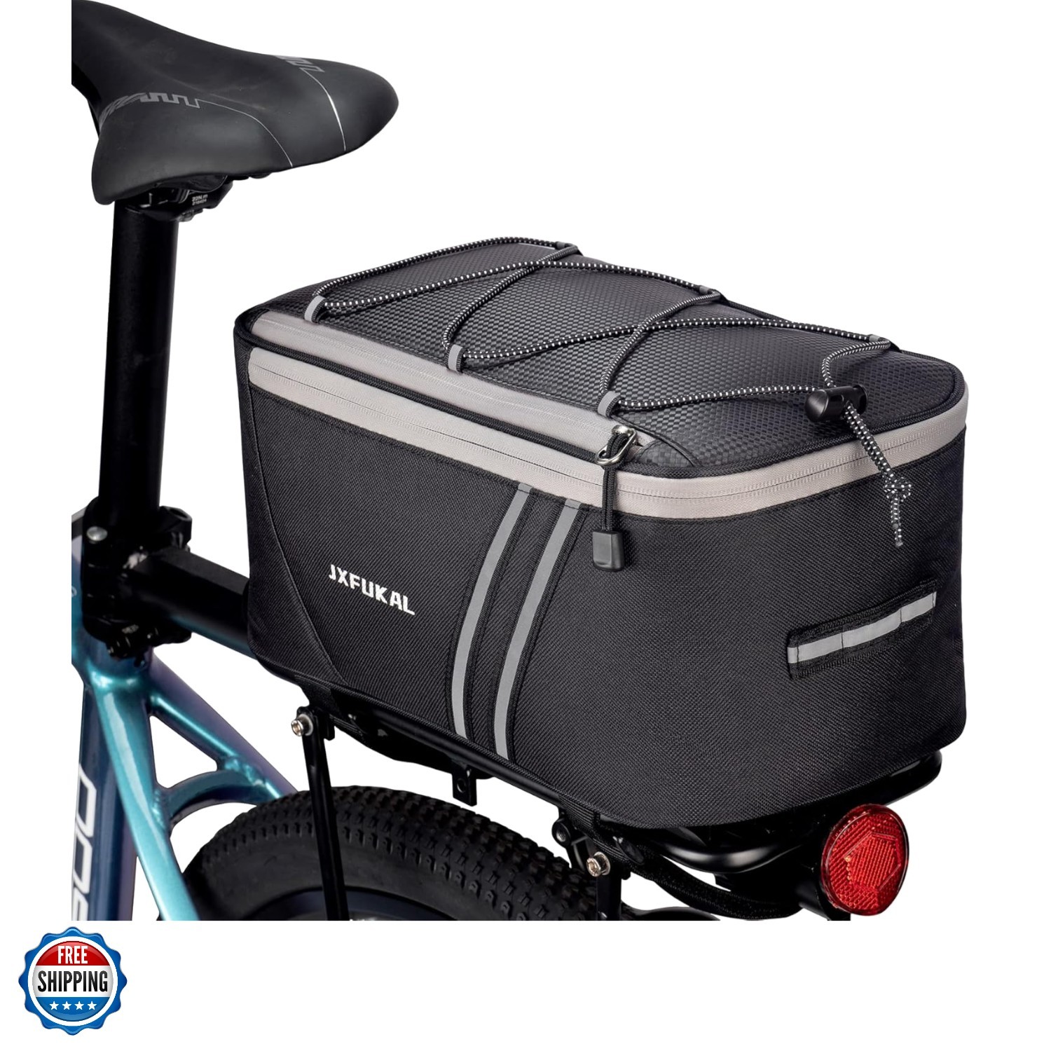 Rear Bike Rack Bag with Rain Cover, 7L/9L/10L/12L Waterproof Bicycle Ebike Sa...