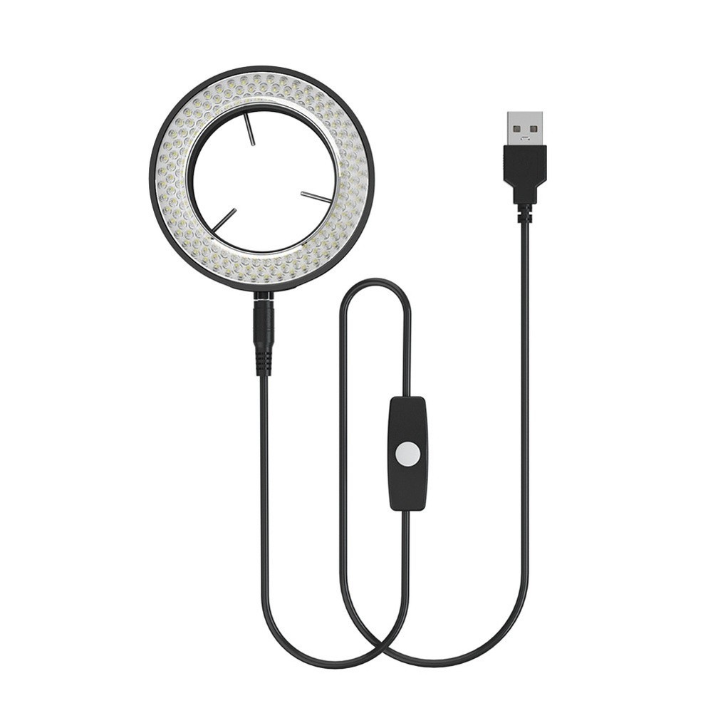 USB Microscope Circular Light 144 LEDs Adjustable Brightness for Precision Work