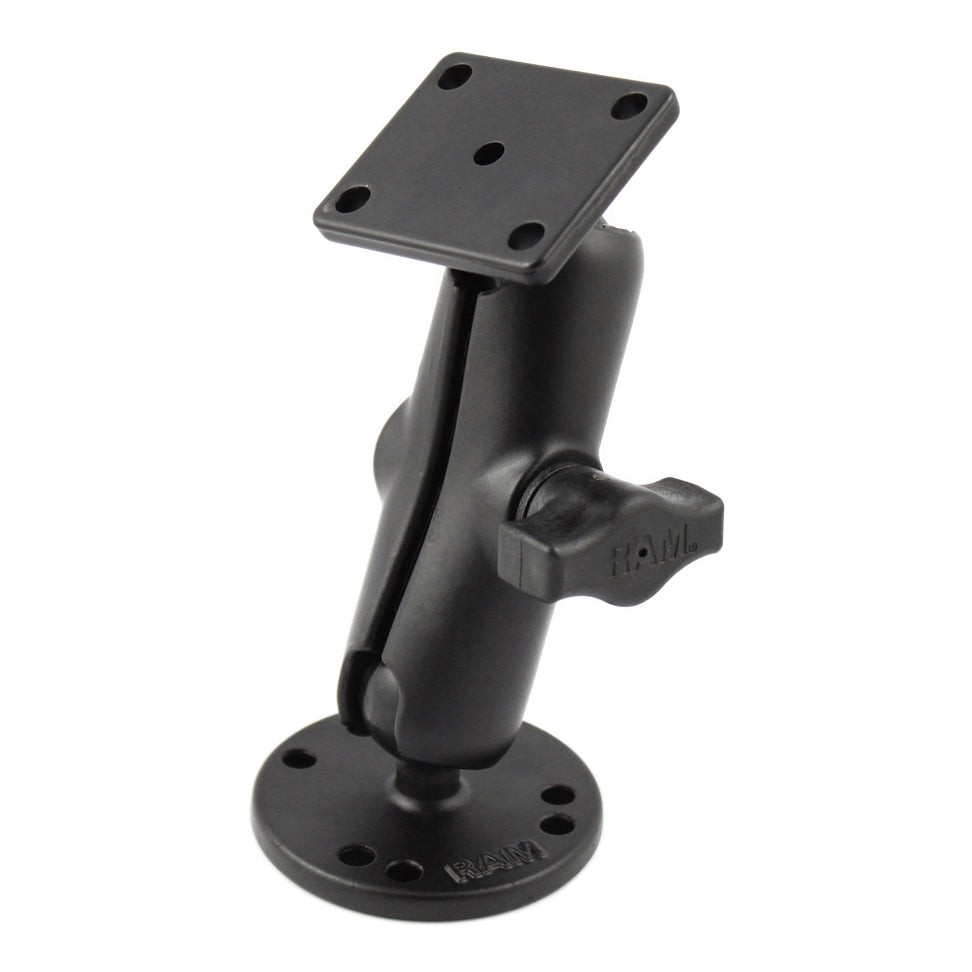 RAM-B-139U  RAM Drill-Down Double Ball Mount with Rectang...