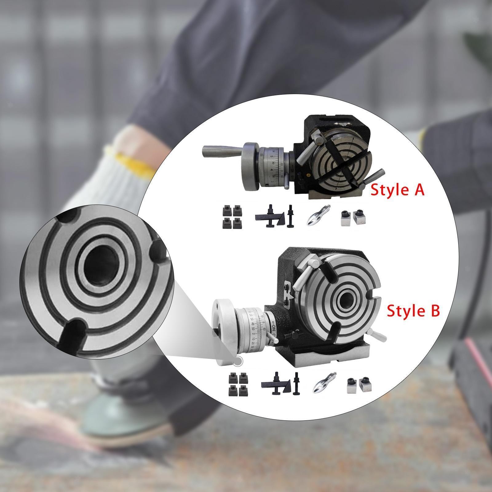 Rotary Table Horizontal Vertical Simple Boring Divider Indexing Head Smooth