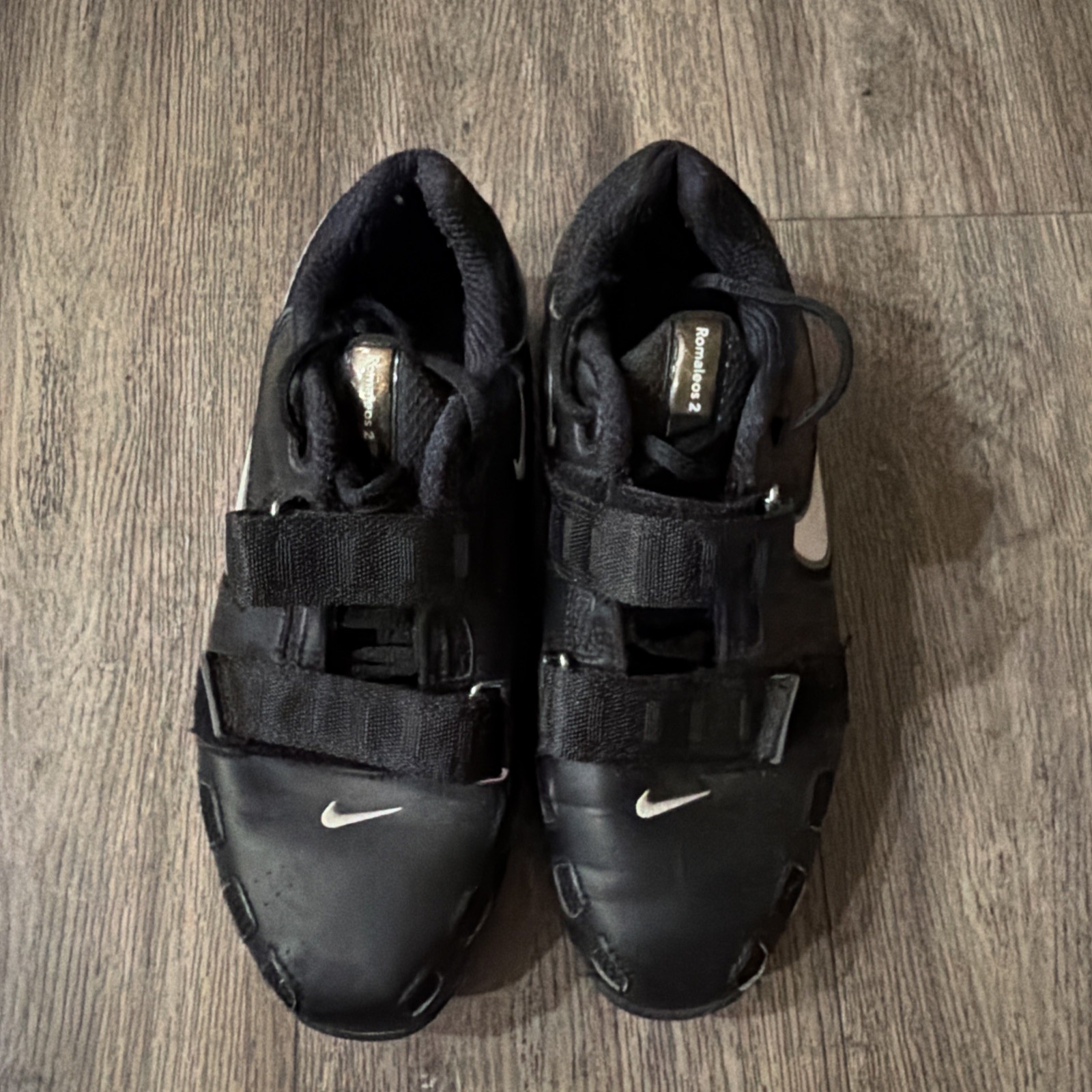 Nike Mens Romaleos 2 476927-010 Black Leather Weightlifting Shoes Men’s US 8.5