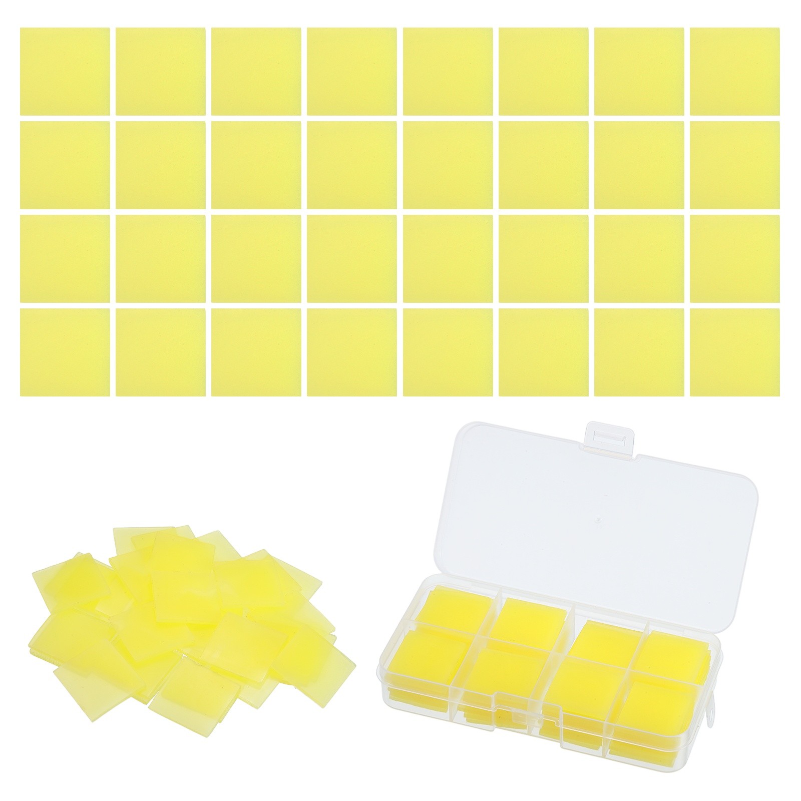 56PCS Diamond Art Painting Wax with Box Square DIY Wax Refills(25mm/1", Yellow)